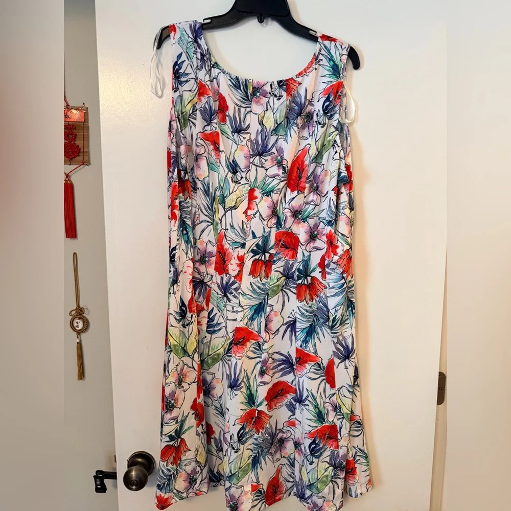 Perception ladies 2-piece floral dress and jacket, women’s 18W - Picture 6 of 8